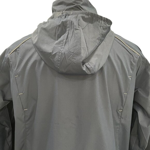 Trimark Mens Navy Lightweight Windbreaker Jacket Hooded Outdoor Hiking Large - Picture 9 of 11